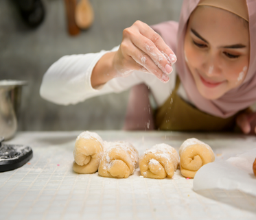Woman baking