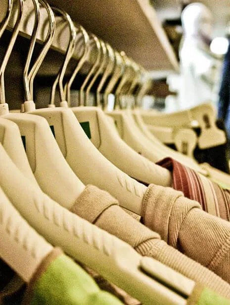 Apparel on hangers